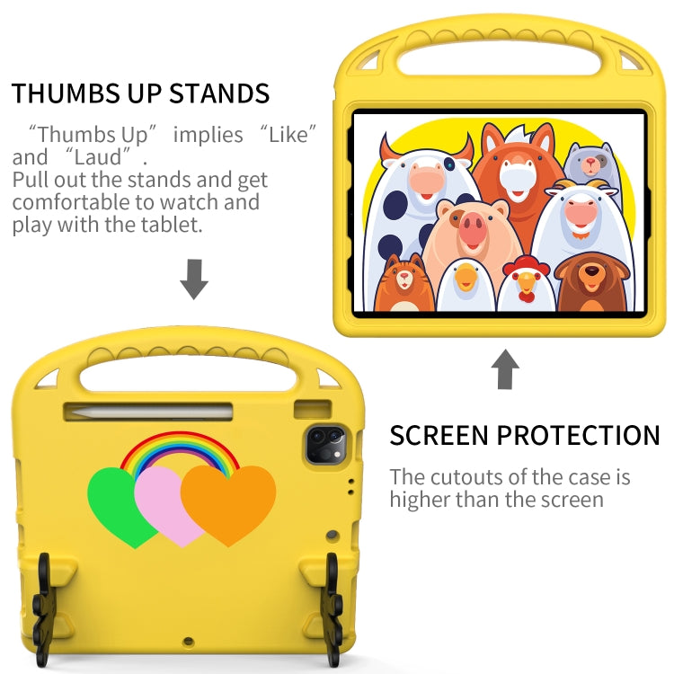 For iPad Air 2022/ 2020 10.9 Love Small Palm Holder EVA Tablet Case(Yellow) - iPad Air (2022) / (2020) 10.9 Cases by buy2fix | Online Shopping UK | buy2fix