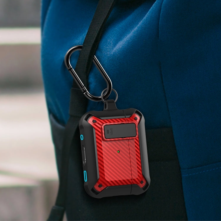 For AirPods Pro 2 Bumblebee Carbon Fiber Earphone Protective Case(Green) by buy2fix