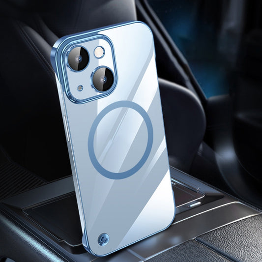 For iPhone 13 Electroplating Frameless Magsafe Magnetic PC Phone Case(Sierra Blue) by buy2fix