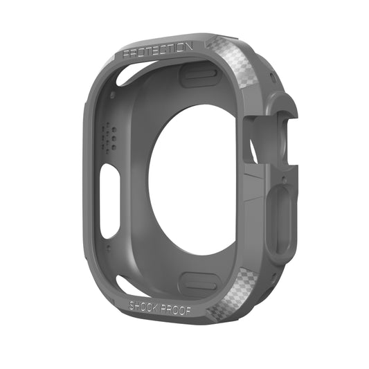 Carbon Fiber Shockproof Case For Apple Watch Series 9 / 8 / 7 45mm(Grey) by buy2fix