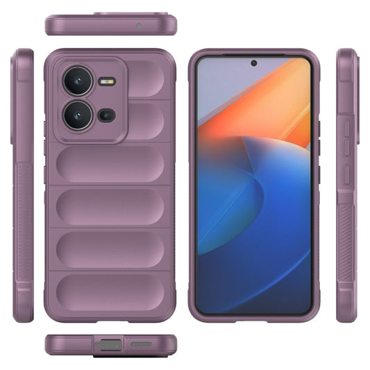 For vivo V25 5G Global Magic Shield TPU + Flannel Phone Case(Purple) by buy2fix
