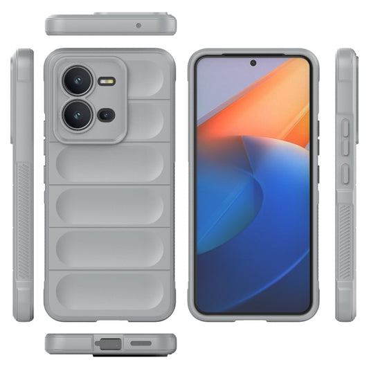For vivo V25 5G Global Magic Shield TPU + Flannel Phone Case(Grey) by buy2fix