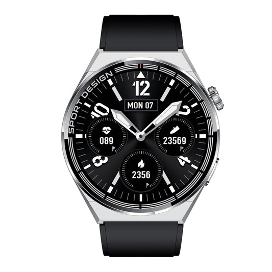 MD3MAX 1.39 inch Round Screen TPU Strap Smart Watch Supports Heart Rate Monitoring/Blood Oxygen Monitoring(Silver) - Smart Watches by buy2fix | Online Shopping UK | buy2fix