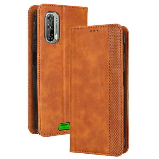 For Blackview BV7100 Magnetic Buckle Retro Texture Leather Phone Case(Brown) by buy2fix
