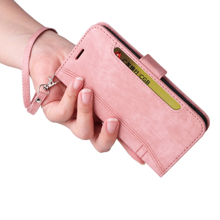 For Honor X8 5G / X6 BETOPNICE Dual-side Buckle Leather Phone Case(Pink) by BETOPNICE