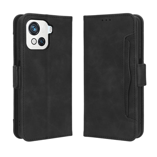 For Blackview OSCAL C80 Skin Feel Calf Texture Card Slots Leather Phone Case(Black) by buy2fix