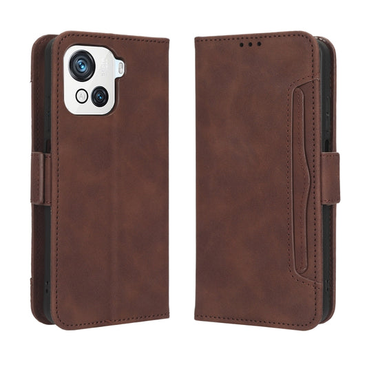 For Blackview OSCAL C80 Skin Feel Calf Texture Card Slots Leather Phone Case(Brown) by buy2fix