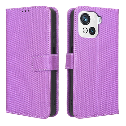For Blackview OSCAL C80 Diamond Texture Leather Phone Case(Purple) by buy2fix