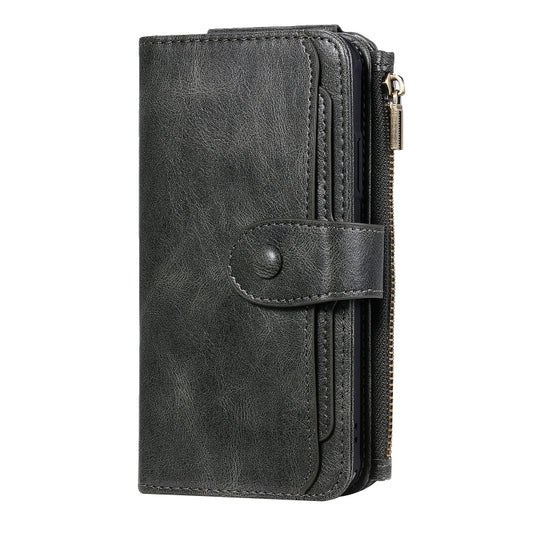 For iPhone XR Multifunctional Retro Detachable Magnetic Horizontal Flip Leather Case with Card Slots & Holder & Wallet & Photo Frame(Dark Green) - More iPhone Cases by buy2fix | Online Shopping UK | buy2fix