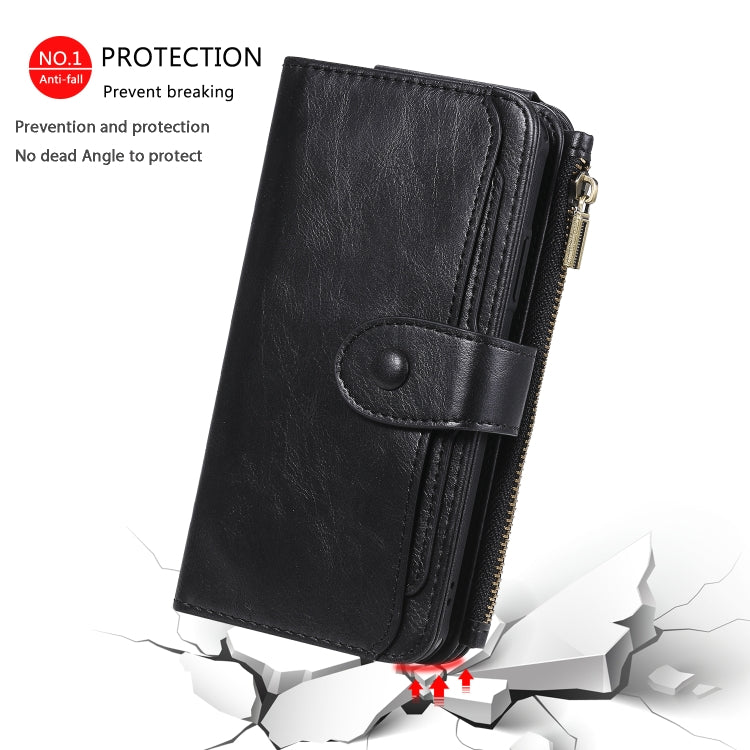 For iPhone XR Multifunctional Retro Detachable Magnetic Horizontal Flip Leather Case with Card Slots & Holder & Wallet & Photo Frame(Black) - More iPhone Cases by buy2fix | Online Shopping UK | buy2fix