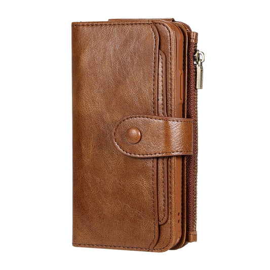 For iPhone 11 Multifunctional Retro Detachable Magnetic Horizontal Flip Leather Case with Card Slots & Holder & Wallet & Photo Frame(Brown) - iPhone 11 Cases by buy2fix | Online Shopping UK | buy2fix