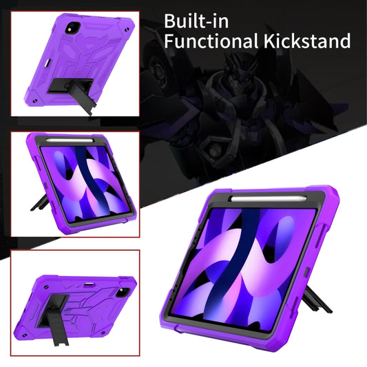 For iPad Pro 11 2018/2020/2021 Bumblebee Silicone+PC Shockproof Tablet Case with Holder(Purple) - iPad Pro 11 (2022/2021) Cases by buy2fix | Online Shopping UK | buy2fix