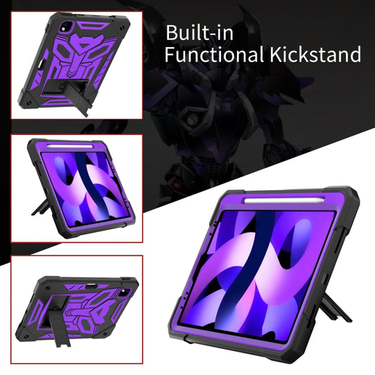 For iPad Pro 11 2018/2020/2021 Bumblebee Silicone+PC Shockproof Tablet Case with Holder(Black Purple) - iPad Pro 11 (2022/2021) Cases by buy2fix | Online Shopping UK | buy2fix