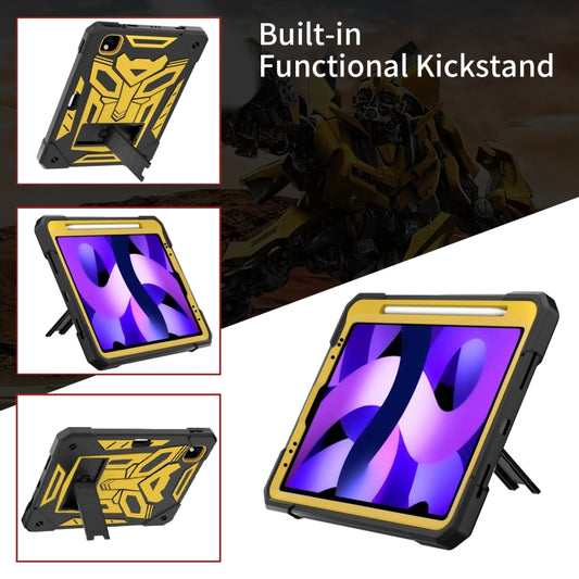 For iPad Pro 11 2018/2020/2021 Bumblebee Silicone+PC Shockproof Tablet Case with Holder(Black Gold) - iPad Pro 11 (2022/2021) Cases by buy2fix | Online Shopping UK | buy2fix