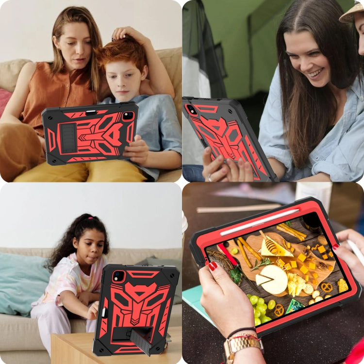 For iPad Pro 11 2018/2020/2021 Bumblebee Silicone+PC Shockproof Tablet Case with Holder(Black Red) - iPad Pro 11 (2022/2021) Cases by buy2fix | Online Shopping UK | buy2fix