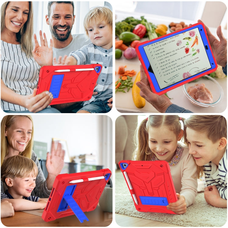 For iPad 10.2 2019/2020/2021 Bumblebee Silicone+PC Shockproof Tablet Case with Holder(Red) - iPad 10.2 Cases by buy2fix | Online Shopping UK | buy2fix