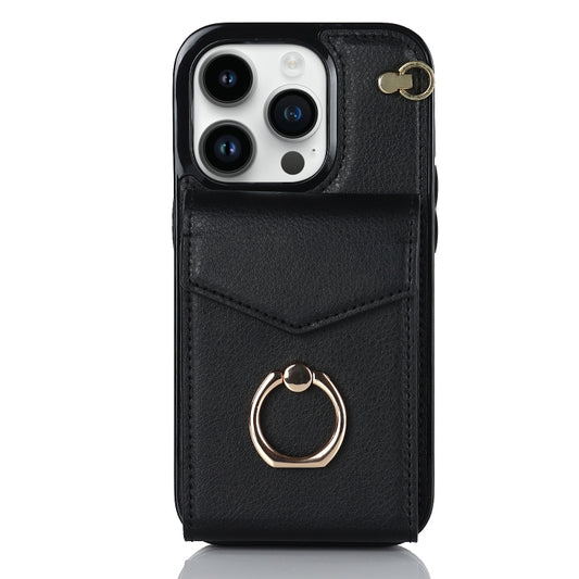 For iPhone 14 Pro Anti-theft RFID Card Slot Phone Case(Black) - iPhone 14 Pro Cases by buy2fix | Online Shopping UK | buy2fix