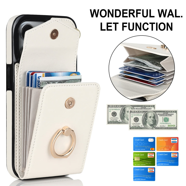 For iPhone 13 Pro Max Anti-theft RFID Card Slot Phone Case(Beige) - iPhone 13 Pro Max Cases by buy2fix | Online Shopping UK | buy2fix