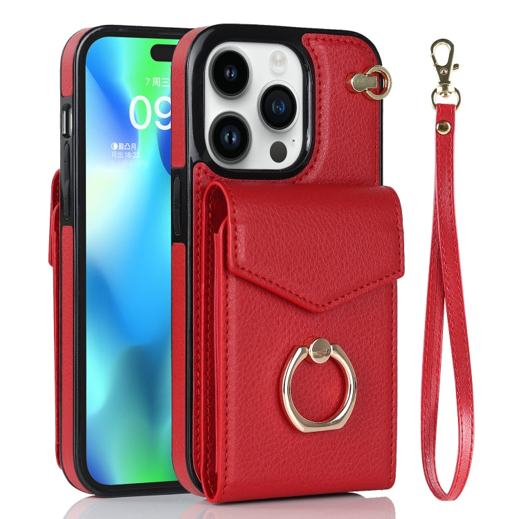 For iPhone 13 Pro Max Anti-theft RFID Card Slot Phone Case(Red) - iPhone 13 Pro Max Cases by buy2fix | Online Shopping UK | buy2fix