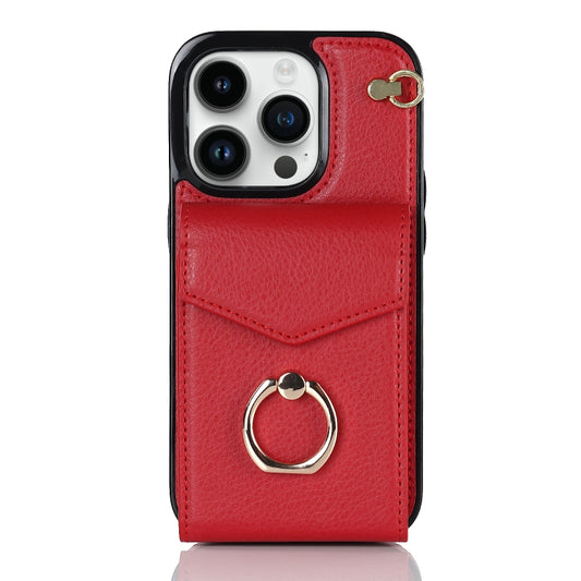 For iPhone 13 Pro Max Anti-theft RFID Card Slot Phone Case(Red) - iPhone 13 Pro Max Cases by buy2fix | Online Shopping UK | buy2fix