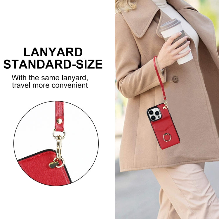 For iPhone 13 Pro Max Anti-theft RFID Card Slot Phone Case(Red) - iPhone 13 Pro Max Cases by buy2fix | Online Shopping UK | buy2fix