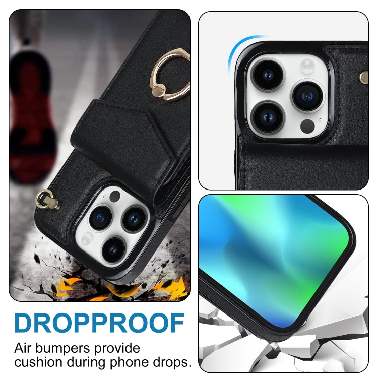 For iPhone 12 Pro Anti-theft RFID Card Slot Phone Case(Black) - iPhone 12 / 12 Pro Cases by buy2fix | Online Shopping UK | buy2fix