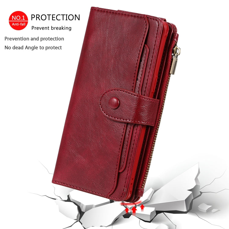 For Galaxy Note 8 Multifunctional Retro Detachable Magnetic Horizontal Flip Leather Case with Card Slots & Holder & Wallet & Photo Frame(Red) - Galaxy Phone Cases by buy2fix | Online Shopping UK | buy2fix