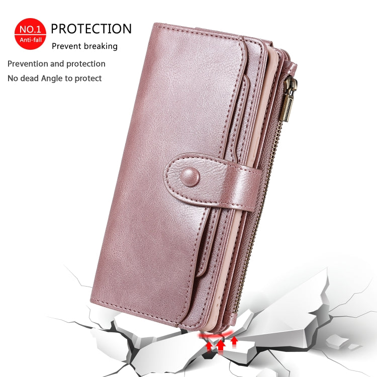 For Galaxy Note 8 Multifunctional Retro Detachable Magnetic Horizontal Flip Leather Case with Card Slots & Holder & Wallet & Photo Frame(Rose Gold) - Galaxy Phone Cases by buy2fix | Online Shopping UK | buy2fix