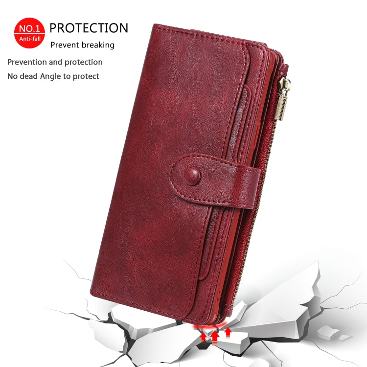 For Galaxy Note 9 Multifunctional Retro Detachable Magnetic Horizontal Flip Leather Case with Card Slots & Holder & Wallet & Photo Frame(Red) - Galaxy Phone Cases by buy2fix | Online Shopping UK | buy2fix
