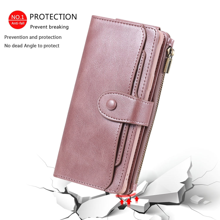 For Galaxy Note 9 Multifunctional Retro Detachable Magnetic Horizontal Flip Leather Case with Card Slots & Holder & Wallet & Photo Frame(Rose Gold) - Galaxy Phone Cases by buy2fix | Online Shopping UK | buy2fix