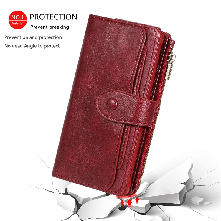 For Galaxy Note 10 Multifunctional Retro Detachable Magnetic Horizontal Flip Leather Case with Card Slots & Holder & Wallet & Photo Frame(Red) - Galaxy Phone Cases by buy2fix | Online Shopping UK | buy2fix