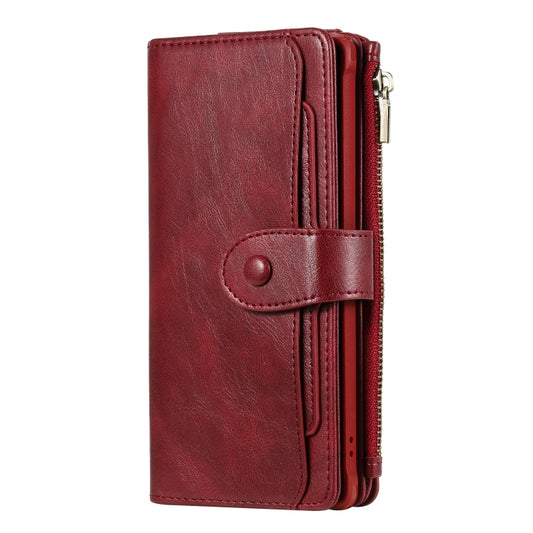 For Galaxy Note 10+ Multifunctional Retro Detachable Magnetic Horizontal Flip Leather Case with Card Slots & Holder & Wallet & Photo Frame(Red) - Galaxy Phone Cases by buy2fix | Online Shopping UK | buy2fix