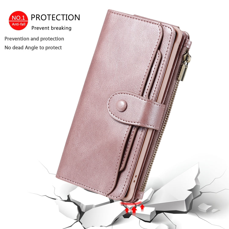 For Galaxy Note 10+ Multifunctional Retro Detachable Magnetic Horizontal Flip Leather Case with Card Slots & Holder & Wallet & Photo Frame(Rose Gold) - Galaxy Phone Cases by buy2fix | Online Shopping UK | buy2fix