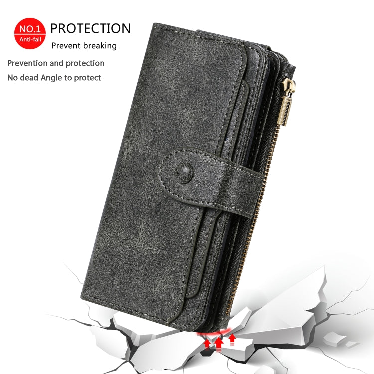 For Galaxy S8 Multifunctional Retro Detachable Magnetic Horizontal Flip Leather Case with Card Slots & Holder & Wallet & Photo Frame(Dark Green) - Galaxy Phone Cases by buy2fix | Online Shopping UK | buy2fix