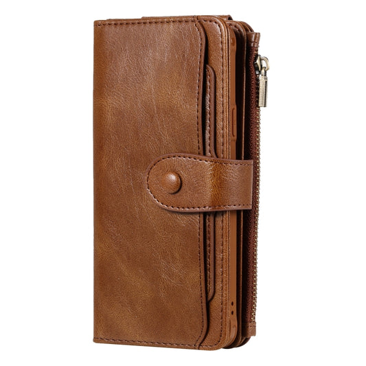 For Galaxy S9+ Multifunctional Retro Detachable Magnetic Horizontal Flip Leather Case with Card Slots & Holder & Wallet & Photo Frame(Brown) - Galaxy Phone Cases by buy2fix | Online Shopping UK | buy2fix