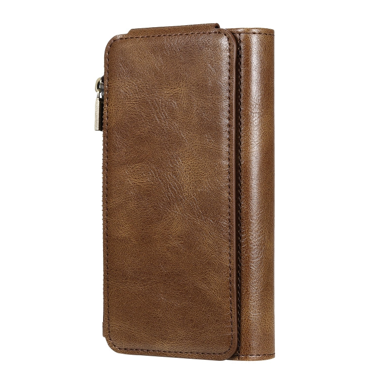 For Galaxy S10e Multifunctional Retro Detachable Magnetic Horizontal Flip Leather Case with Card Slots & Holder & Wallet & Photo Frame(Brown) - Galaxy Phone Cases by buy2fix | Online Shopping UK | buy2fix