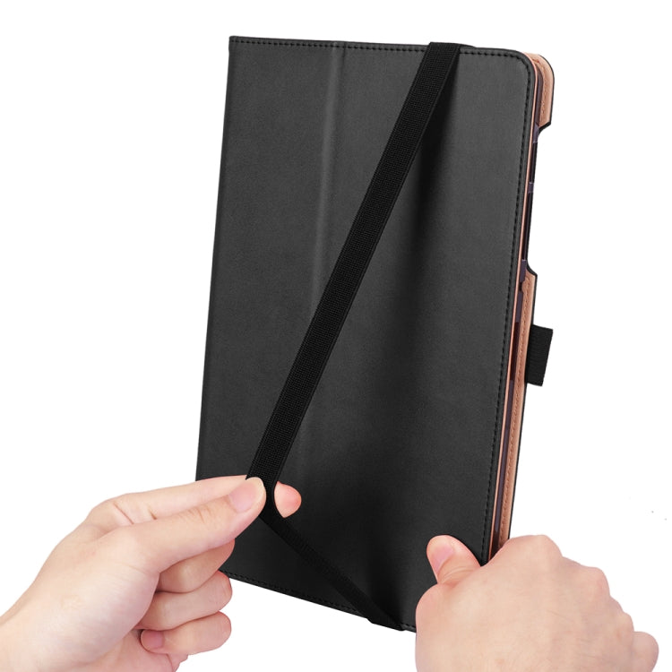 For Galaxy Tab S6 Lite P610 / P615 Retro Texture PU + TPU Horizontal Flip Leather Case with Holder & Card Slots & Hand Strap(Black) - Tab S6 Lite P610 / P615 by buy2fix | Online Shopping UK | buy2fix