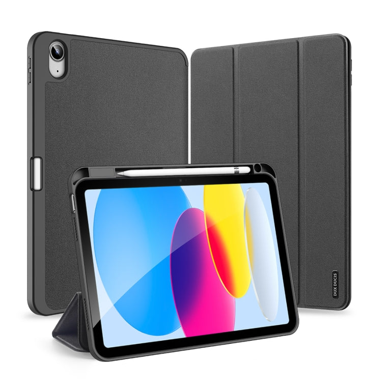 For iPad 2025 / 2022 DUX DUCIS Domo Series Magnetic Flip Leather Tablet Case(Black) - iPad 2025 / 2022 Cases by DUX DUCIS | Online Shopping UK | buy2fix