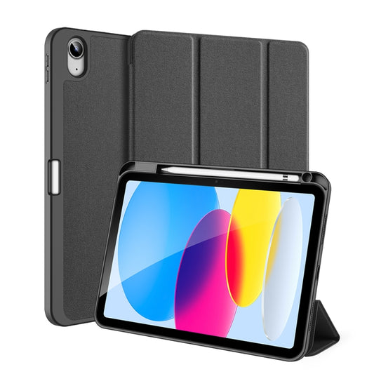 For iPad 2025 / 2022 DUX DUCIS Domo Series Magnetic Flip Leather Tablet Case(Black) - iPad 2025 / 2022 Cases by DUX DUCIS | Online Shopping UK | buy2fix
