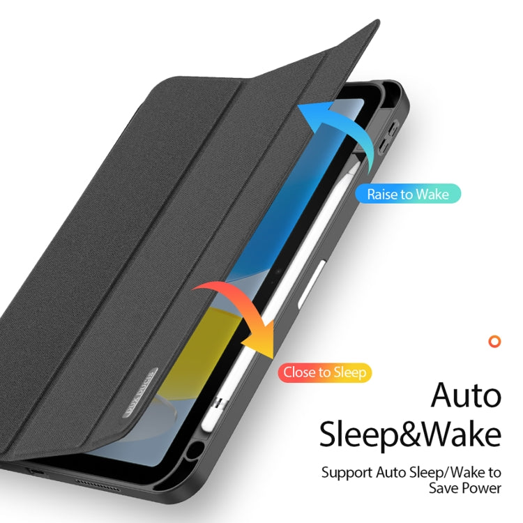 For iPad 2025 / 2022 DUX DUCIS Domo Series Magnetic Flip Leather Tablet Case(Black) - iPad 2025 / 2022 Cases by DUX DUCIS | Online Shopping UK | buy2fix