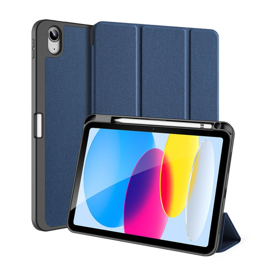 For iPad 2025 / 2022 DUX DUCIS Domo Series Magnetic Flip Leather Tablet Case(Blue) - iPad 2025 / 2022 Cases by DUX DUCIS | Online Shopping UK | buy2fix