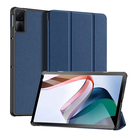 For Xiaomi Redmi Pad 10.61 DUX DUCIS Domo Series Magnetic Flip Leather Tablet Case(Blue) by DUX DUCIS