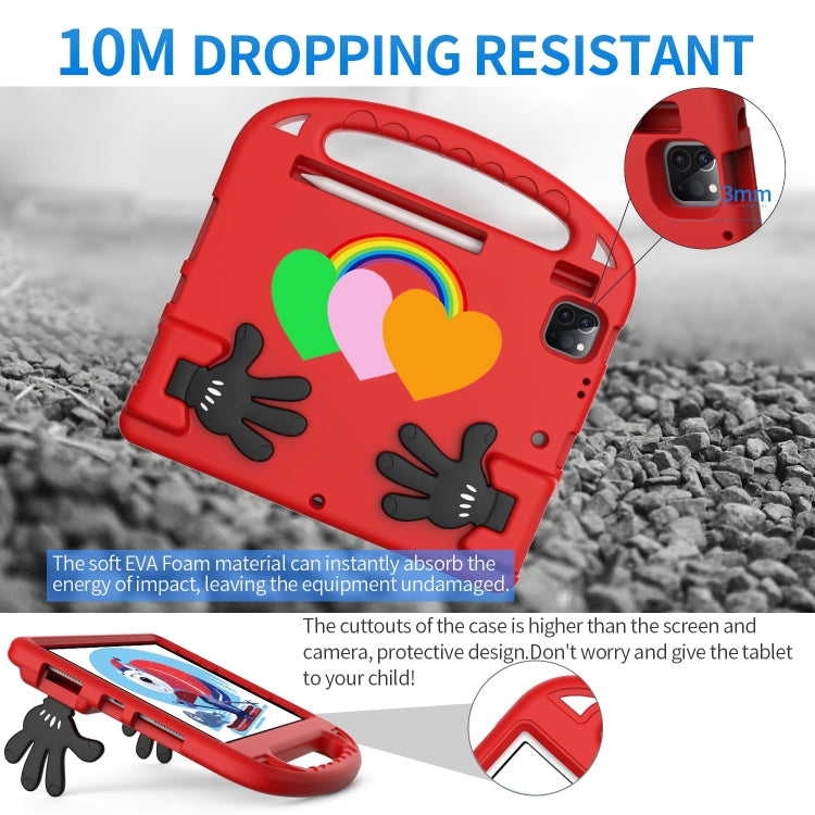 For iPad 2025 / 2022 Love Small Palm Holder EVA Tablet Case(Red) - iPad 2025 / 2022 Cases by buy2fix | Online Shopping UK | buy2fix