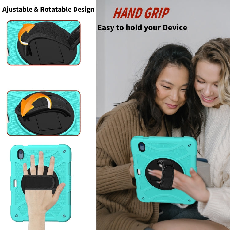 For iPad 10th 10.9 2022 Rotary Grab Silicone And PC Tablet Case(Mint Green) - More iPad Cases by buy2fix | Online Shopping UK | buy2fix