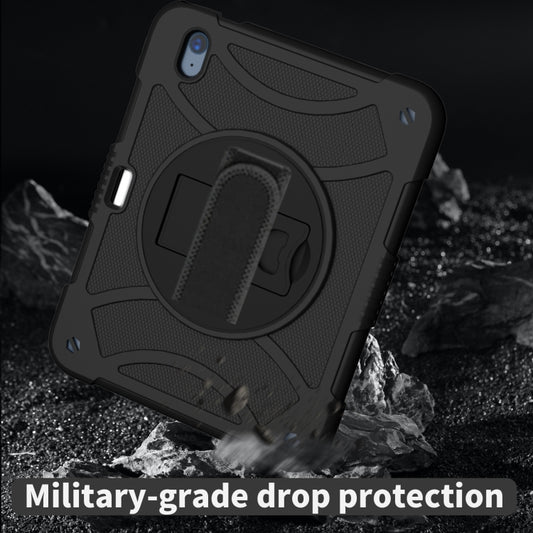 For iPad 10th 10.9 2022 Rotary Grab Silicone And PC Tablet Case(Black) - More iPad Cases by buy2fix | Online Shopping UK | buy2fix