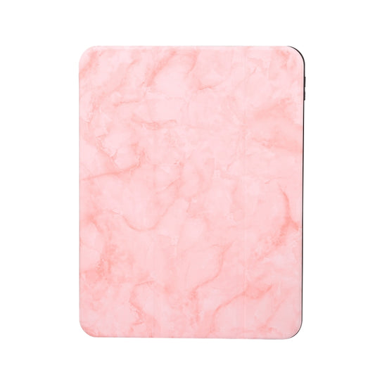 For iPad 2025 / 2022 Three-fold Marble Texture Protective Tablet Case with Pen Slot(Pink) - iPad 2025 / 2022 Cases by buy2fix | Online Shopping UK | buy2fix