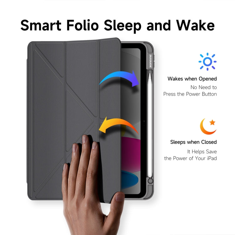 For iPad 2025 / 2022 DUX DUCIS Magi Series Smart Leather Tablet Case(Grey) - iPad 2025 / 2022 Cases by DUX DUCIS | Online Shopping UK | buy2fix