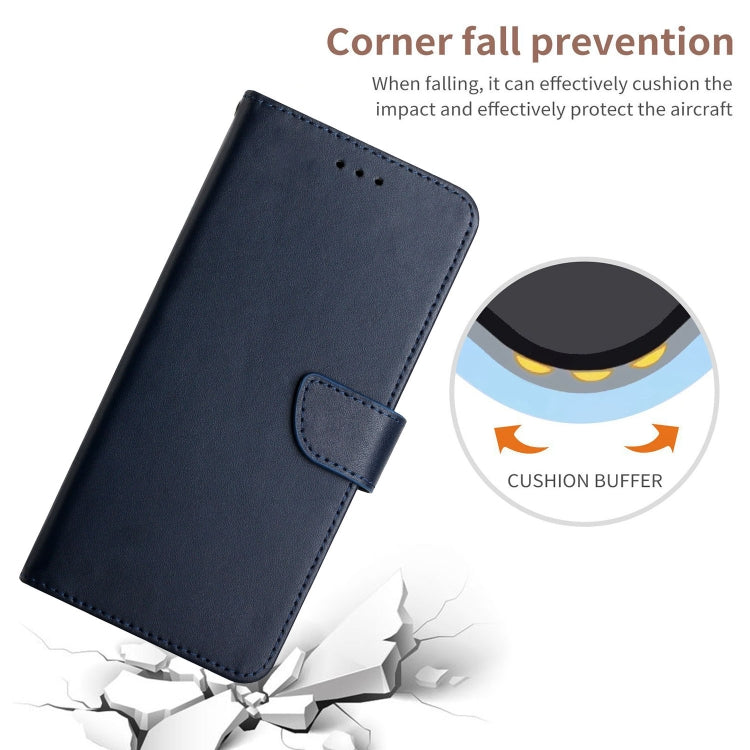 For Samsung Galaxy S23+ 5G Genuine Leather Fingerprint-proof Flip Phone Case(Blue) - Galaxy S23+ 5G Cases by buy2fix | Online Shopping UK | buy2fix