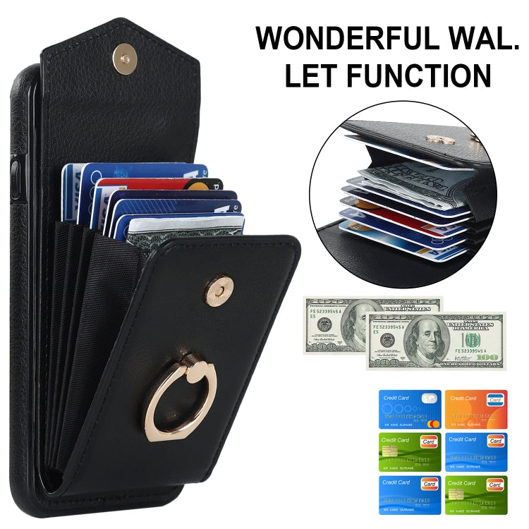 For iPhone SE 2022 / SE 2020 / 8 / 7 Anti-theft RFID Card Slot Phone Case(Black) - iPhone SE 2022 / 2020 / 8 / 7 Cases by buy2fix | Online Shopping UK | buy2fix
