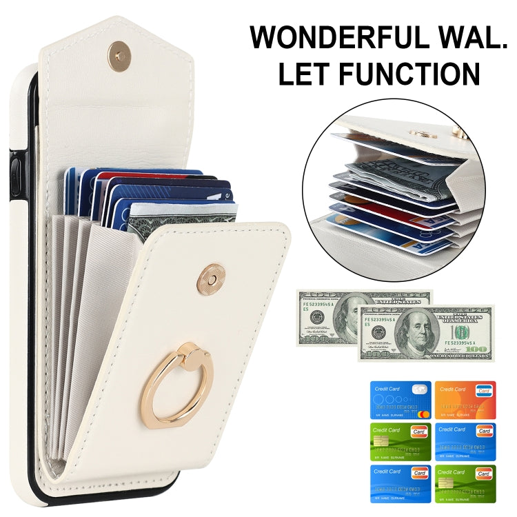For iPhone SE 2022 / SE 2020 / 8 / 7 Anti-theft RFID Card Slot Phone Case(Beige) - iPhone SE 2022 / 2020 / 8 / 7 Cases by buy2fix | Online Shopping UK | buy2fix